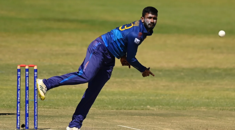 Sahan Arachchige made his ODI debut•Jul 07, 2023•ICC via Getty Images