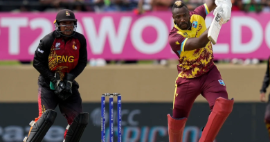 Andre Russell hits down the ground•Jun 02, 2024•Associated Press