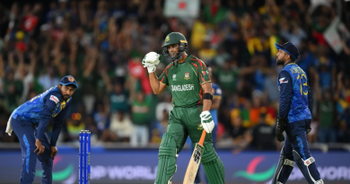 Mahmudullah's unbeaten 16 proved crucial as Bangladesh lost late wickets•Jun 07, 2024•ICC/Getty Images