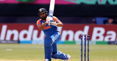 Rohit Sharma hits through the leg side•Jun 05, 2024•Getty Images