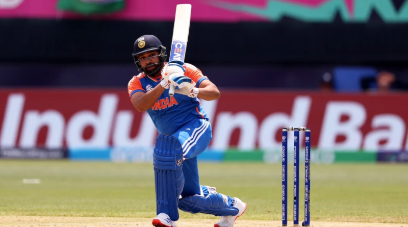 Rohit Sharma hits through the leg side•Jun 05, 2024•Getty Images