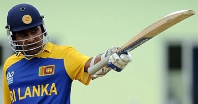 Mahela Jayawardene celebrates his century•May 03, 2010•Getty Images