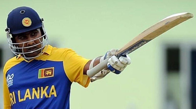 Mahela Jayawardene celebrates his century•May 03, 2010•Getty Images