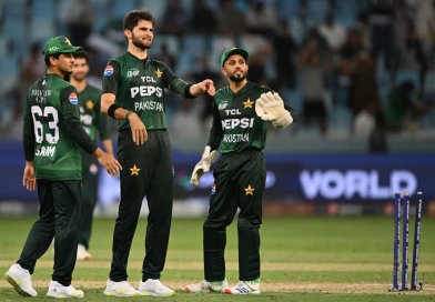 Shaheen Shah Afridi in the middle•Sep 12, 2025•Associated Press
