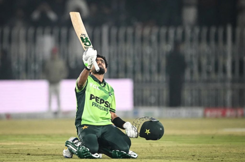 The relief is palpable on his face after Babar Azam completes his century after a long wait•Nov 14, 2025•AFP/Getty Images