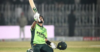 The relief is palpable on his face after Babar Azam completes his century after a long wait•Nov 14, 2025•AFP/Getty Images
